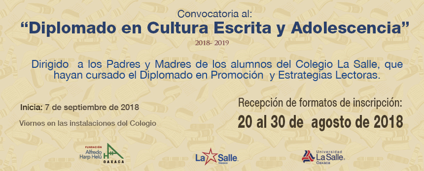 Convocatoria a Diplomado en Cultura Escrita y Adolescencia